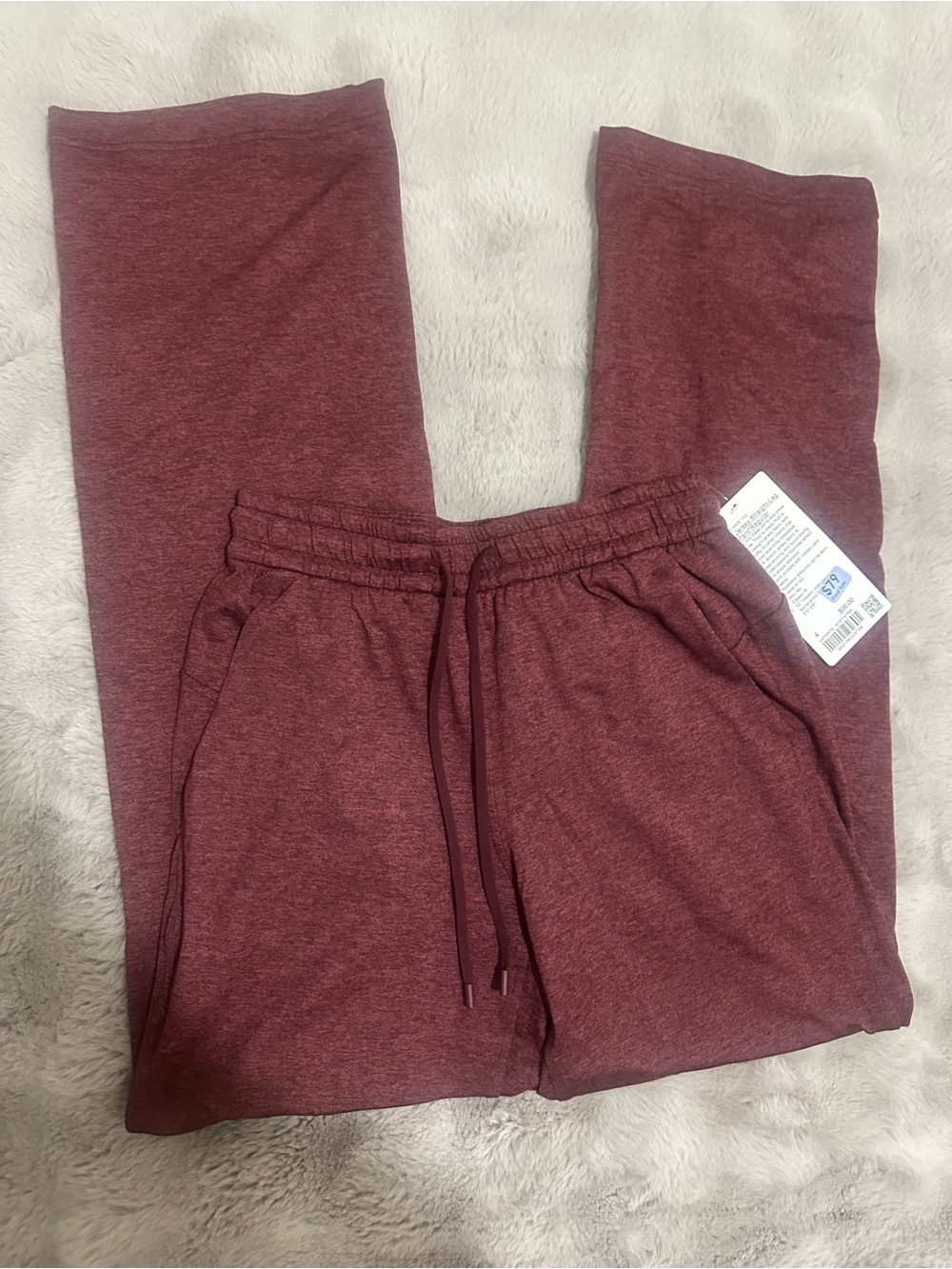 NWT Lululemon Soft Jersey Straight-Leg Mid-Rise Pant *Regular Size 4 Heathered
